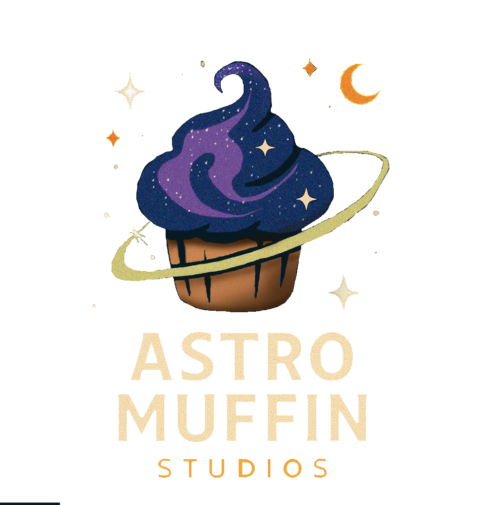 Astro Muffin Studios galaxy muffin logo
